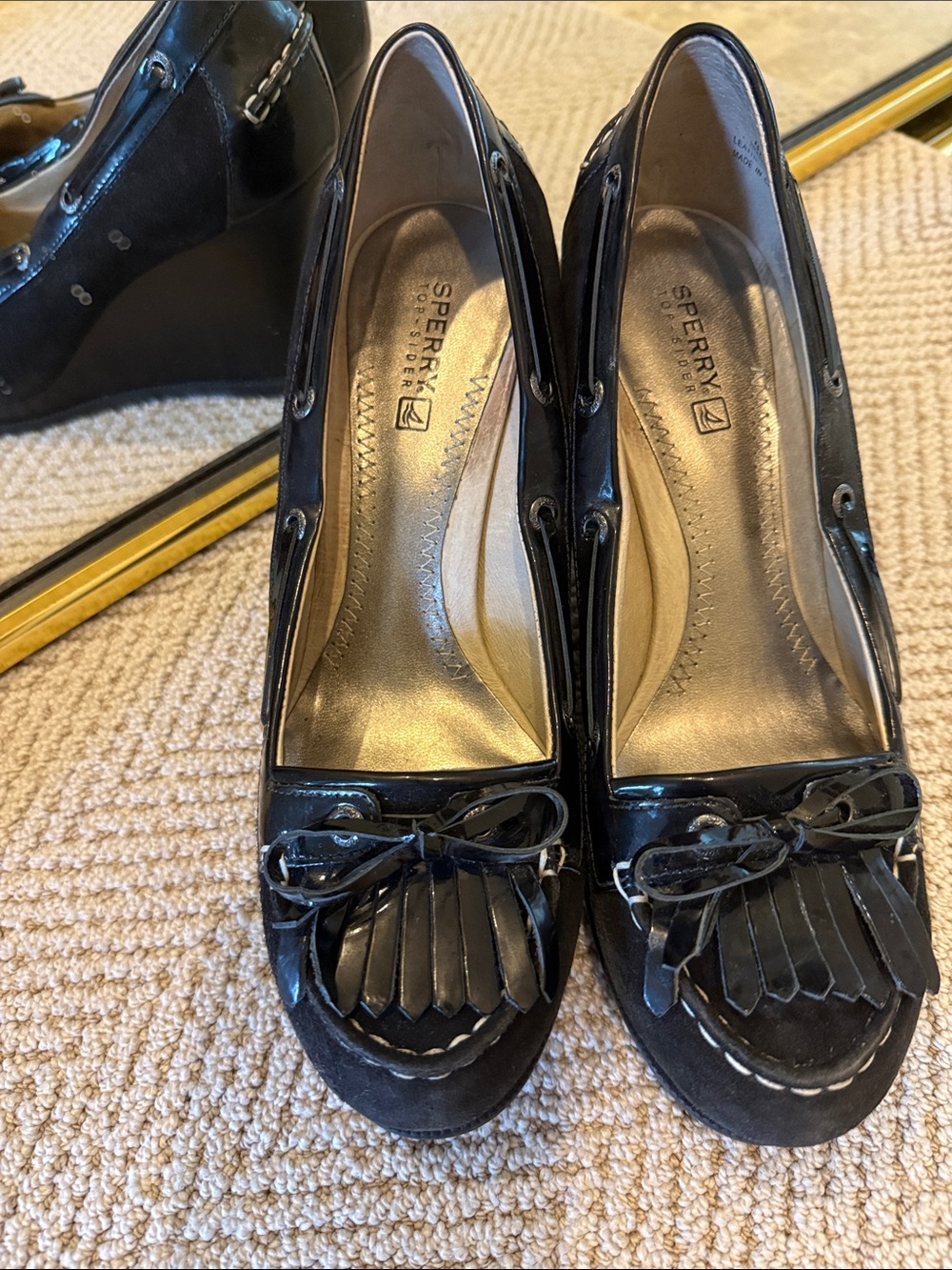 Sperry Black Tassel Platform Pumps - Women's Heels